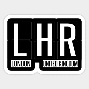 LHR - London Heathrow UK Airport Code Souvenir or Gift Shirt Sticker